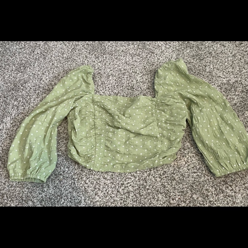 Double crazy Sz s juniors crop top EUC worn once~